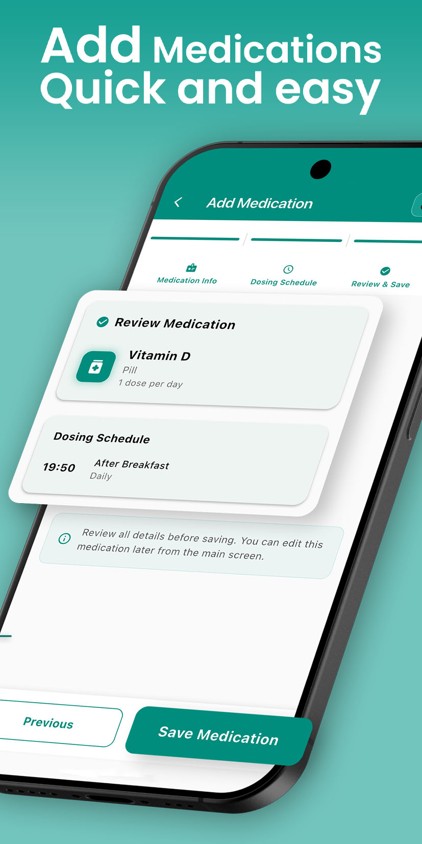 Add Medication Screen