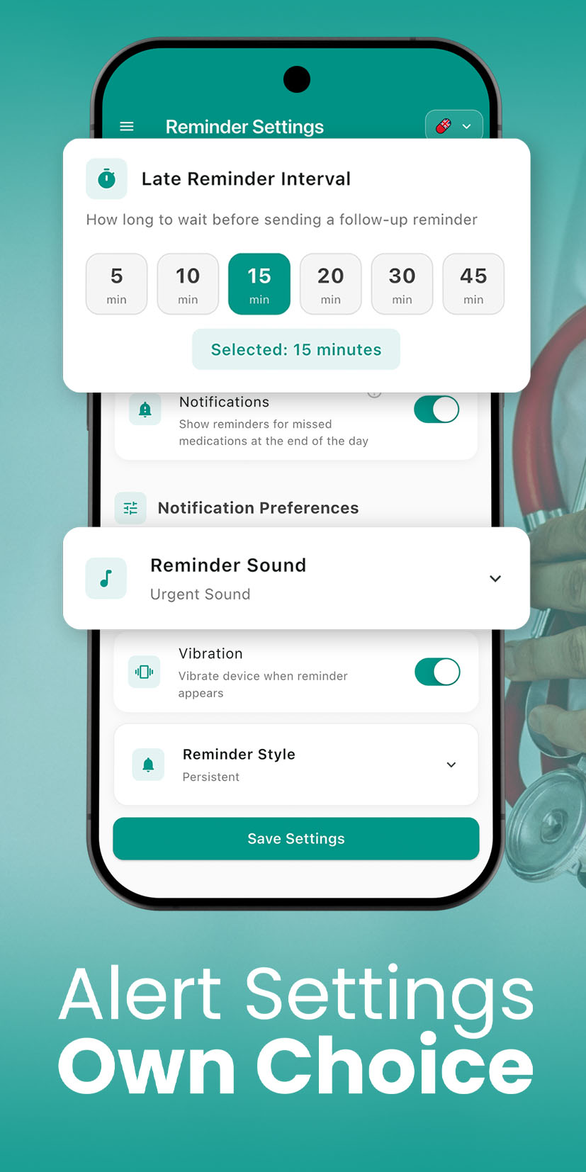Alert Settings Screen